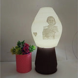 Exquisite Personalized Table Lamp – Custom Ceramic LED Lamp | Handcrafted Artisanal Lighting | Elegant Bedside & Study Table Decor | Personalized Names & Messages | 25 CM Designer Home & Office Lamp