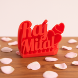 Romantic Duo Name Stand – Stylish Decorative Plate for Couples | Elegant Gift for Weddings, Anniversaries and Special Occasions l Pack 1