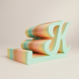 Alphabet Mobile Stand | Personalized Phone Holder with Custom Initials | Desk Accessory for Office, Study Table & Bedside | Pack 1