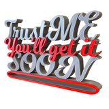 Creative Nameplate – Trust Me | Fun & Motivational Desk Decor | Customizable Door & Shelf Accent | Gift for Office & Home Use | Pack 1