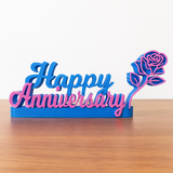 Creative Nameplate – Happy Anniversary | Desk & Home Decor | Thoughtful Gift for Couples, Weddings & Anniversaries | Pack 1