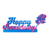 Creative Nameplate – Happy Anniversary | Desk & Home Decor | Thoughtful Gift for Couples, Weddings & Anniversaries | Pack 1