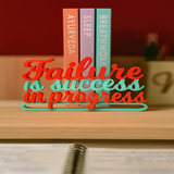 Creative Nameplate – Failure is Success in Progress | Motivational Desk & Study Decor | Inspirational Gift for Students, Professionals & Friends | Pack 1