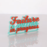 Creative Nameplate – Failure is Success in Progress | Motivational Desk & Study Decor | Inspirational Gift for Students, Professionals & Friends | Pack 1