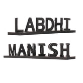 Dual Illusion Nameplate | Handcrafted Personalized Desk Nameplate | Stylish Compact Gift for Couples l Pack 1