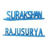 Dual Illusion Nameplate | Handcrafted Personalized Desk Nameplate | Stylish Compact Gift for Couples l Pack 1