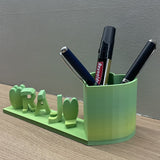 Dual Illusion Nameplate with Pen Stand | Handcrafted Desk Organizer | Personalized Nameplate with Pen Holder | Compact Office Desk Decor & Gift | Pack 1