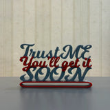 Creative Nameplate – Trust Me | Fun & Motivational Desk Decor | Customizable Door & Shelf Accent | Gift for Office & Home Use | Pack 1