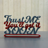 Creative Nameplate – Trust Me | Fun & Motivational Desk Decor | Customizable Door & Shelf Accent | Gift for Office & Home Use | Pack 1