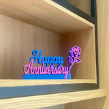 Creative Nameplate – Happy Anniversary | Desk & Home Decor | Thoughtful Gift for Couples, Weddings & Anniversaries | Pack 1