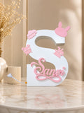 Personalized Baby Birth Details LED Name Lamp | Custom Initial Night Light