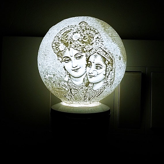MITRAYAA Personalized Moon Lamp | Customizable Night Lamp with Names & Messages |  LED Light for Bedroom, Study Desk & Home Decor l Pack 1