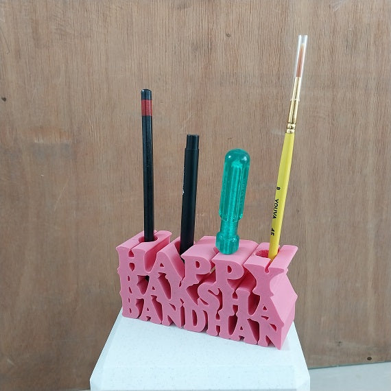 MITRAYAA Rakshabandhan Special Pen Holder – Festive Desk Organizer | Compact Study  Table & Office Desk Accessory | Thoughtful Sibling Gift for Rakhi | Pack 1
