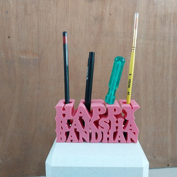MITRAYAA Rakshabandhan Special Pen Holder – Festive Desk Organizer | Compact Study  Table & Office Desk Accessory | Thoughtful Sibling Gift for Rakhi | Pack 1