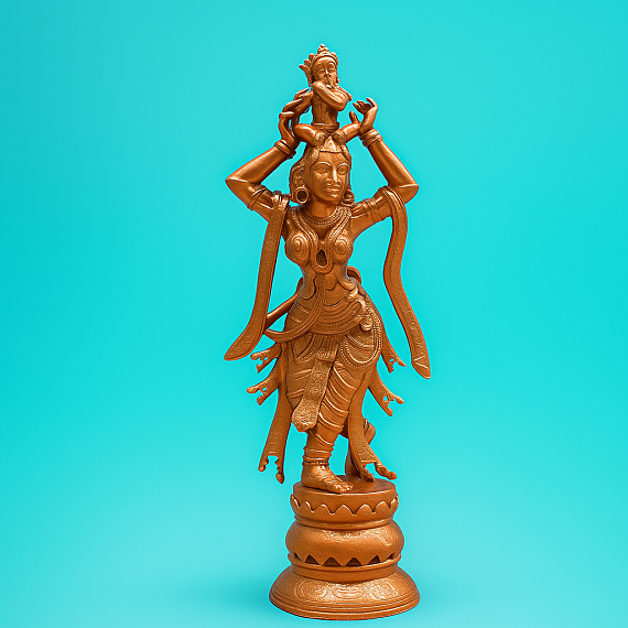 MITRAYAA Sanatan Idol – Mata Yashoda | Hand-Painted Resin Spiritual Figurine | Imported  UV Resin | Perfect Idol for Pooja Room, Shelves & Gifting | Divine Religious Decor Accent |  Pack 1