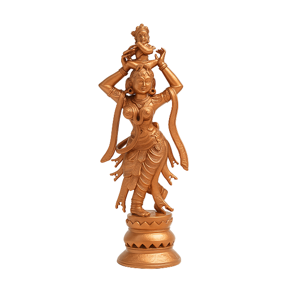 MITRAYAA Sanatan Idol – Mata Yashoda | Hand-Painted Resin Spiritual Figurine | Imported  UV Resin | Perfect Idol for Pooja Room, Shelves & Gifting | Divine Religious Decor Accent |  Pack 1