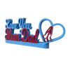 MITRAYAA Creative Nameplate – Love You Mom Dad | Desk, Shelf & Home Decor | Heartfelt  Present for Parents | Pack 1