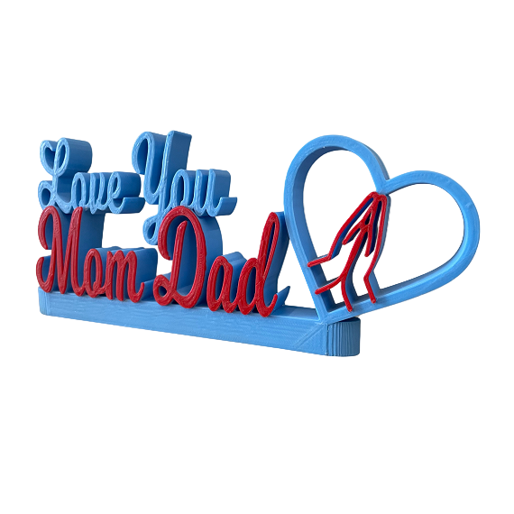 MITRAYAA Creative Nameplate – Love You Mom Dad | Desk, Shelf & Home Decor | Heartfelt  Present for Parents | Pack 1