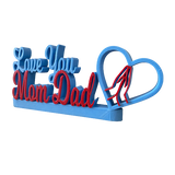 MITRAYAA Creative Nameplate – Love You Mom Dad | Desk, Shelf & Home Decor | Heartfelt  Present for Parents | Pack 1