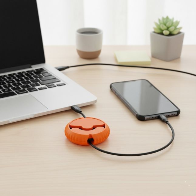 Cable Organizer | Cable Holder for Desk & Bedside | Stylish Wire & Charger  Organizer for Office, Study & Home | Pack 1