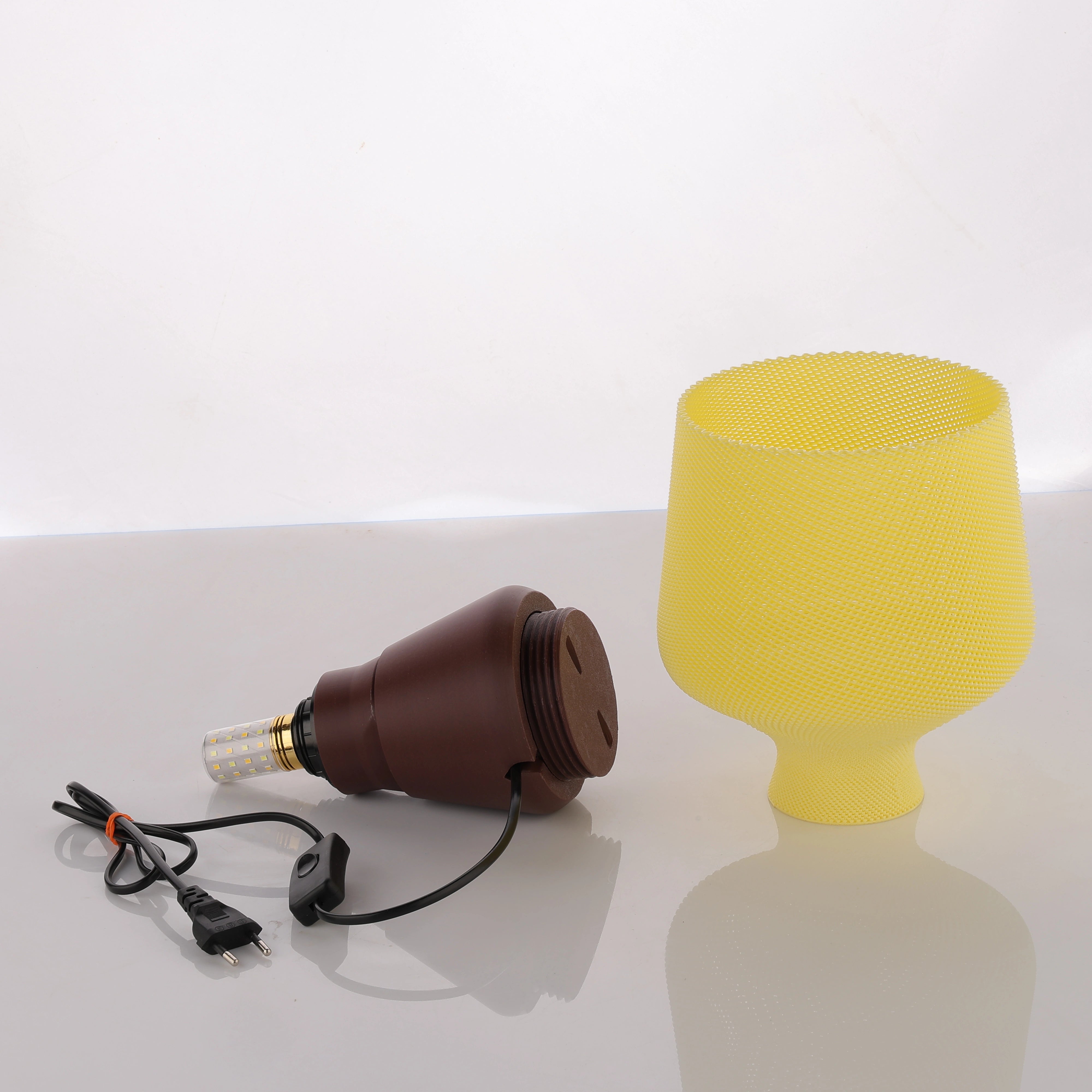 MITRAYAA Designer Table Lamp - Caelora | LED Light for Desk, Bedside & Living Room |  Handcrafted Modern Design for Home & Office Decor | Pack 1