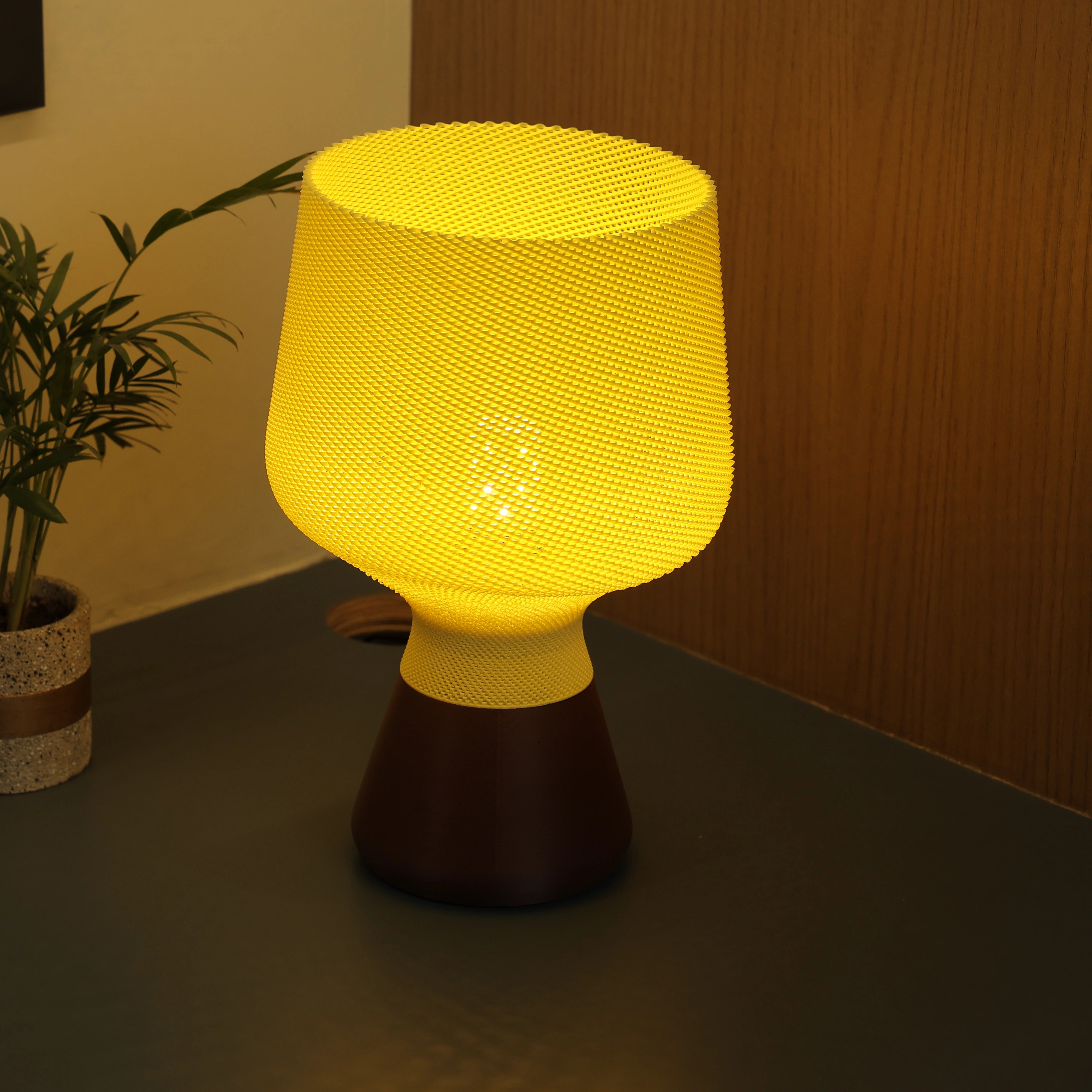 MITRAYAA Designer Table Lamp - Caelora | LED Light for Desk, Bedside & Living Room |  Handcrafted Modern Design for Home & Office Decor | Pack 1