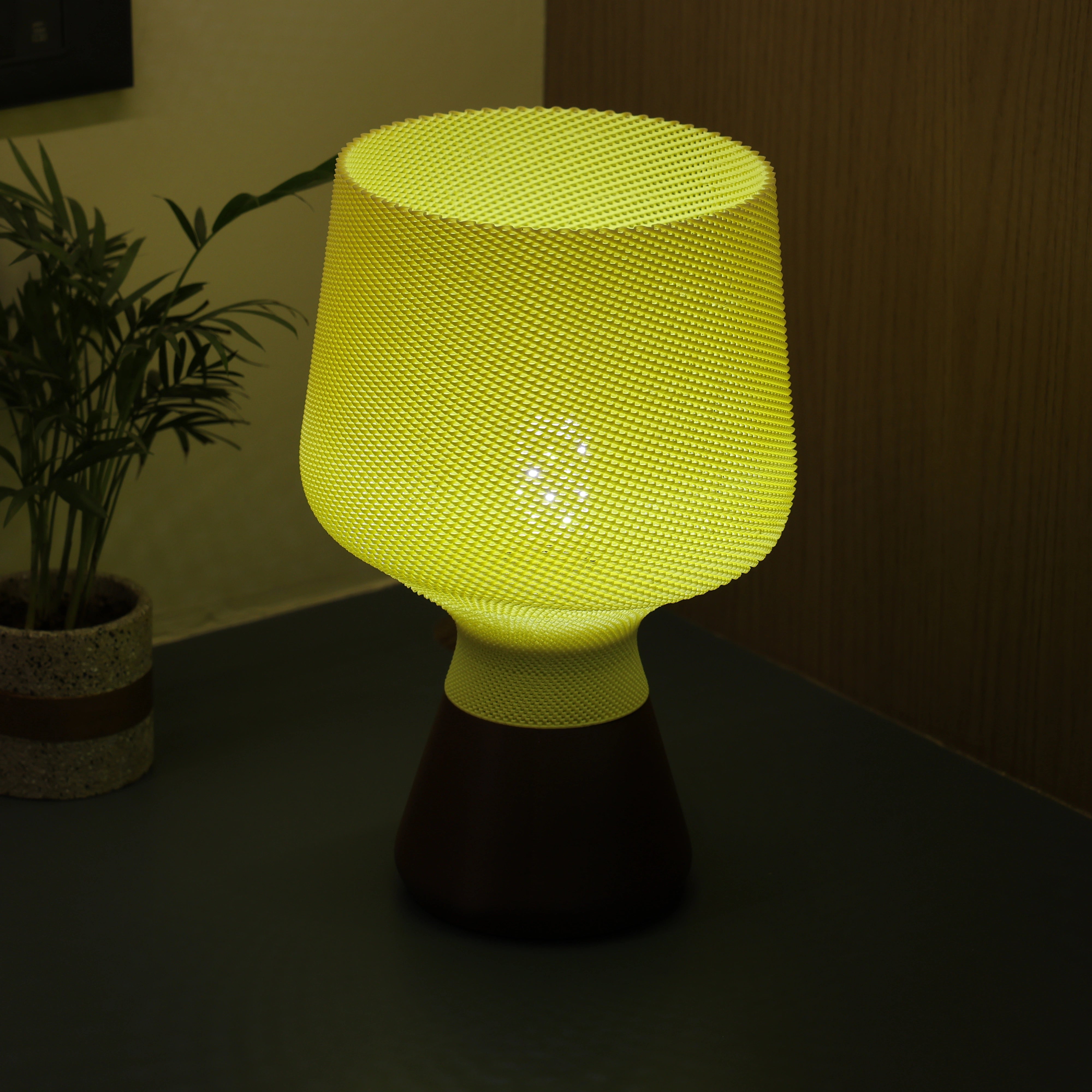MITRAYAA Designer Table Lamp - Caelora | LED Light for Desk, Bedside & Living Room |  Handcrafted Modern Design for Home & Office Decor | Pack 1