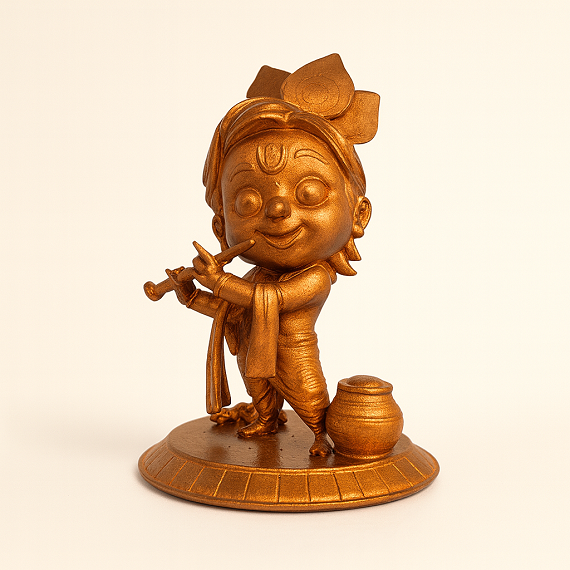 MITRAYAA Sanatan Idol – Shree Krishna | Handcrafted & Hand-Painted Resin Idol |  Spiritual Decor Accent for Pooja Rooms, Shelves & Home | Devotional Gifting for Festivals &  Housewarming l Pack 1
