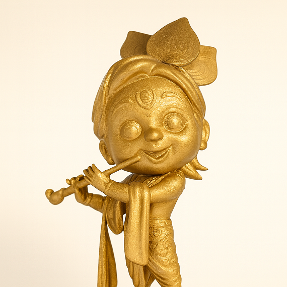 MITRAYAA Sanatan Idol – Shree Krishna | Handcrafted & Hand-Painted Resin Idol |  Spiritual Decor Accent for Pooja Rooms, Shelves & Home | Devotional Gifting for Festivals &  Housewarming l Pack 1