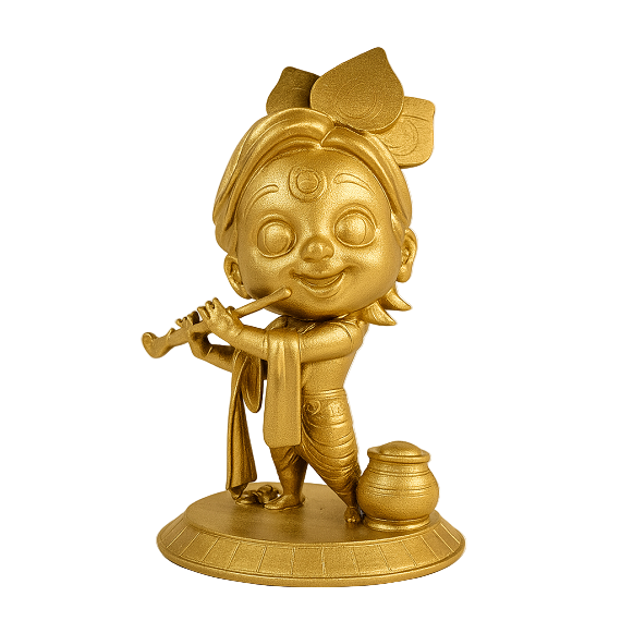 MITRAYAA Sanatan Idol – Shree Krishna | Handcrafted & Hand-Painted Resin Idol |  Spiritual Decor Accent for Pooja Rooms, Shelves & Home | Devotional Gifting for Festivals &  Housewarming l Pack 1