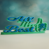 MITRAYAA Creative Nameplate – All the Best | Table Top Motivational Gift for Friends,  Colleagues & Students | Pack 1