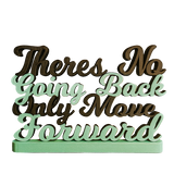 MITRAYAA Creative Nameplate – There’s No Going Back l Motivational Desk & Shelf Decor |  Compact Home Decor Accent | Pack 1