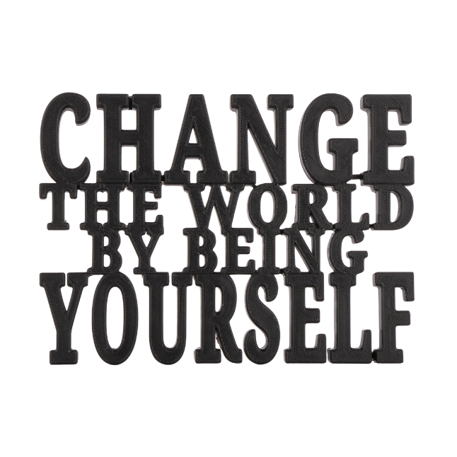 Creative Nameplate – Change The World | Motivational Desk Decor | Desk Plate for  Office, Study Table & Home | Pack 1