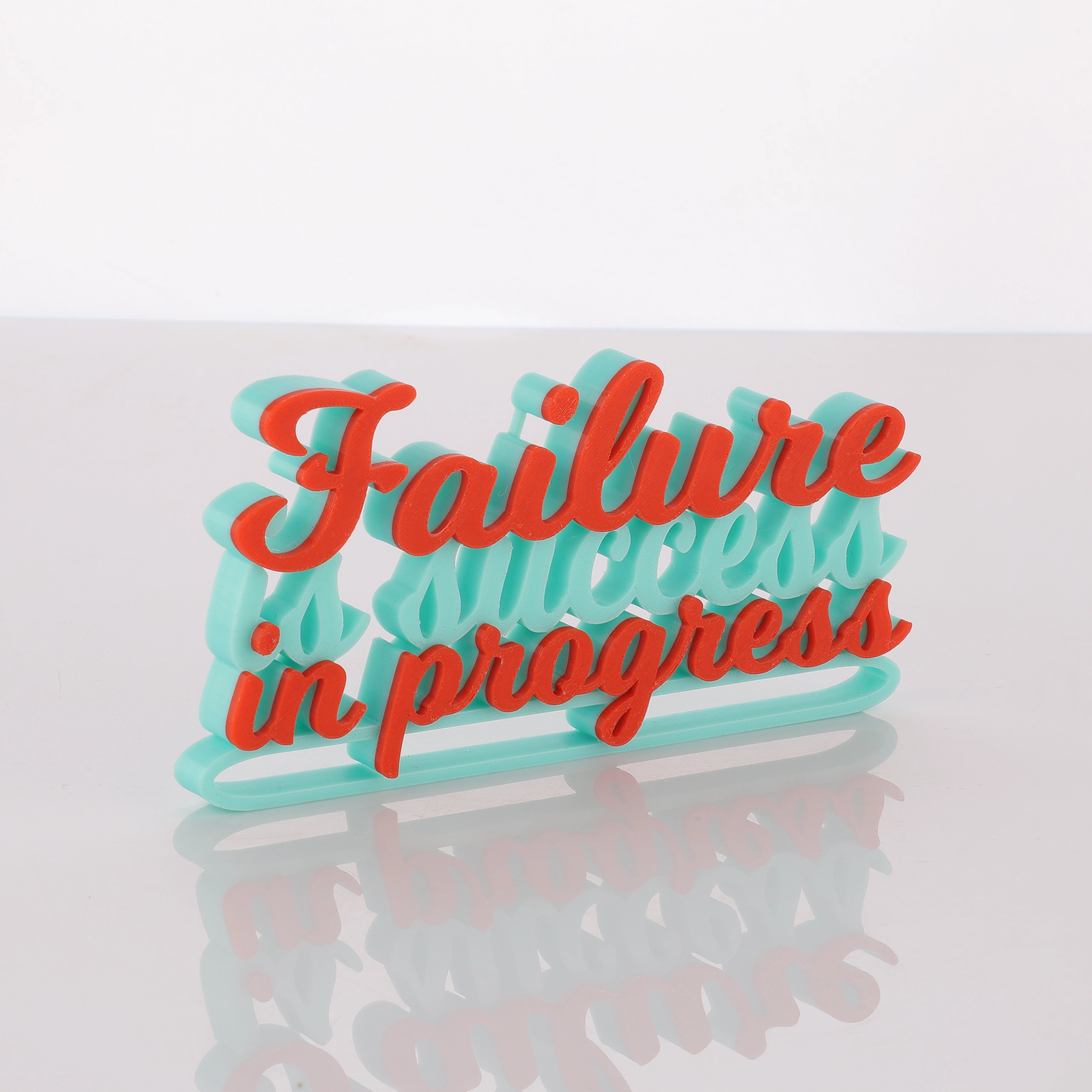 MITRAYAA Creative Nameplate – Failure is Success in Progress | Motivational Desk & Study  Decor | Inspirational Gift for Students, Professionals & Friends | Pack 1