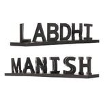 Dual Illusion Nameplate | Handcrafted Personalized Desk Nameplate | Stylish  Compact Gift for Couples l Pack 1