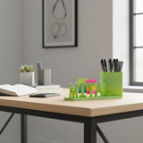 Dual Illusion Nameplate with Pen Stand | Handcrafted Desk Organizer |  Personalized Nameplate with Pen Holder | Compact Office Desk Decor & Gift | Pack 1