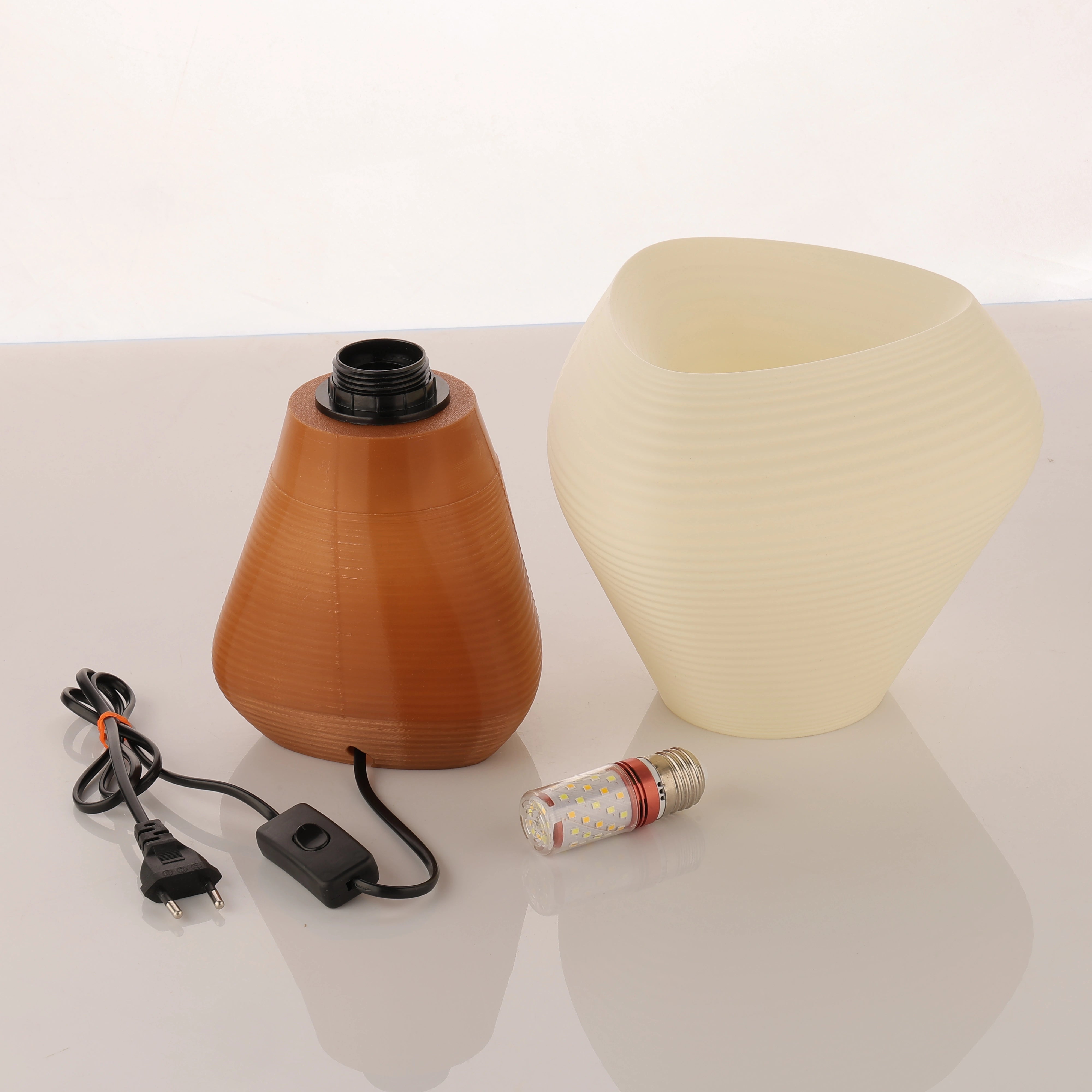 MITRAYAA Designer Table Lamp - Helios l Custom LED Lamp | Handcrafted Artisanal  Lighting | Elegant Bedside & Study Table Decor | Designer Home & Office Lamp | Pack 1