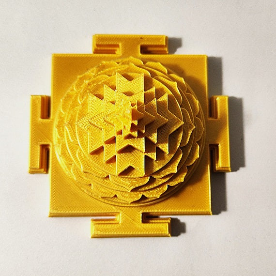 MITRAYAA Shri Yantra – Sacred Spiritual Symbol | Religious Accent for Pooja Rooms,  Desks & Shelves | Positive Energy Home Decor l Pack 1
