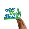 MITRAYAA Creative Nameplate – All the Best | Table Top Motivational Gift for Friends,  Colleagues & Students | Pack 1