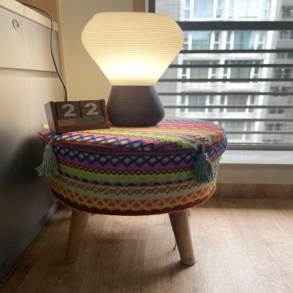 MITRAYAA Designer Table Lamp - Helios l Custom LED Lamp | Handcrafted Artisanal  Lighting | Elegant Bedside & Study Table Decor | Designer Home & Office Lamp | Pack 1