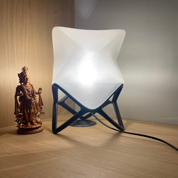 MITRAYAA Designer Table Lamp - Lumora l Custom LED Lamp | Handcrafted Artisanal  Lighting | Elegant Bedside & Study Table Decor | Designer Home & Office Lamp | Pack 1