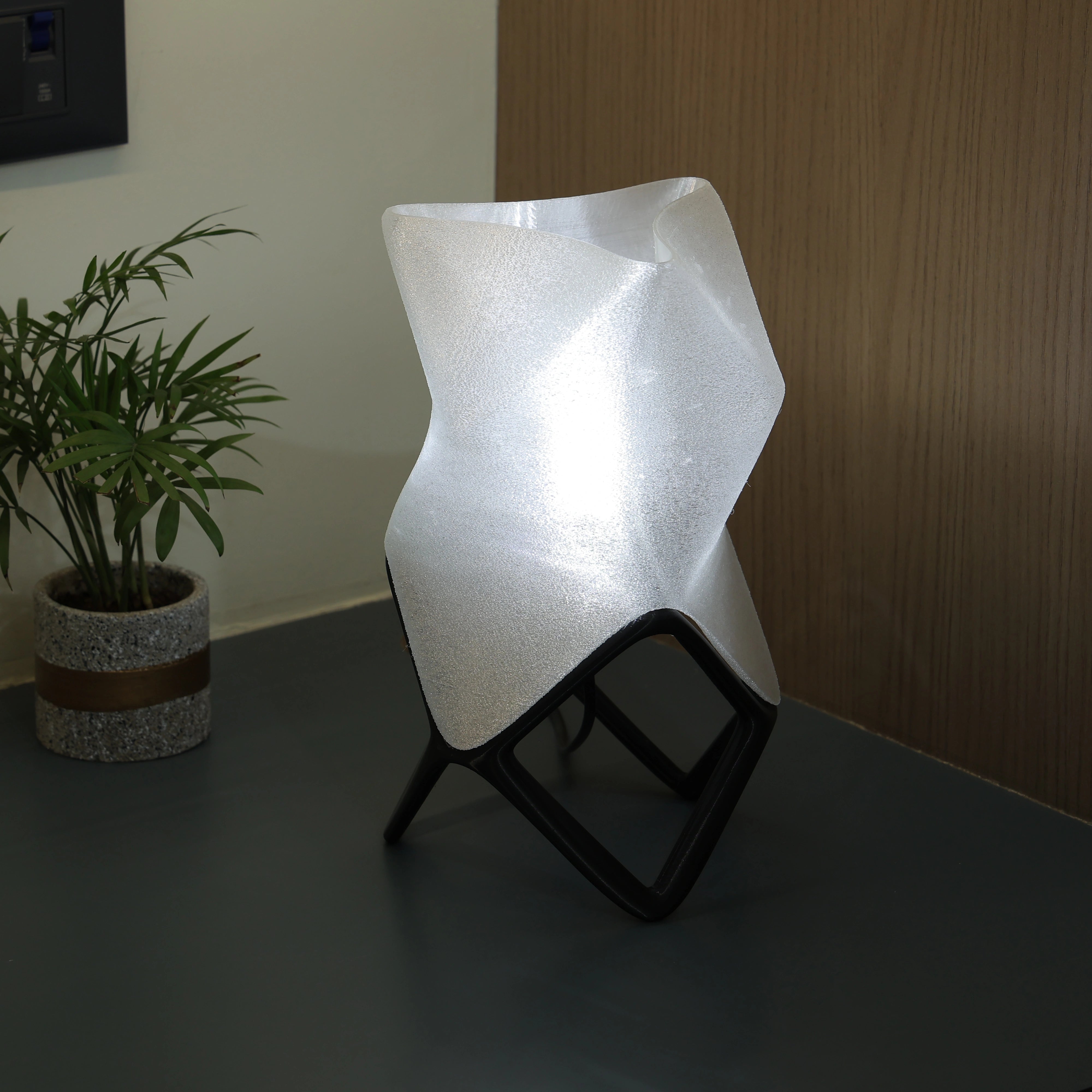 MITRAYAA Designer Table Lamp - Lumora l Custom LED Lamp | Handcrafted Artisanal  Lighting | Elegant Bedside & Study Table Decor | Designer Home & Office Lamp | Pack 1