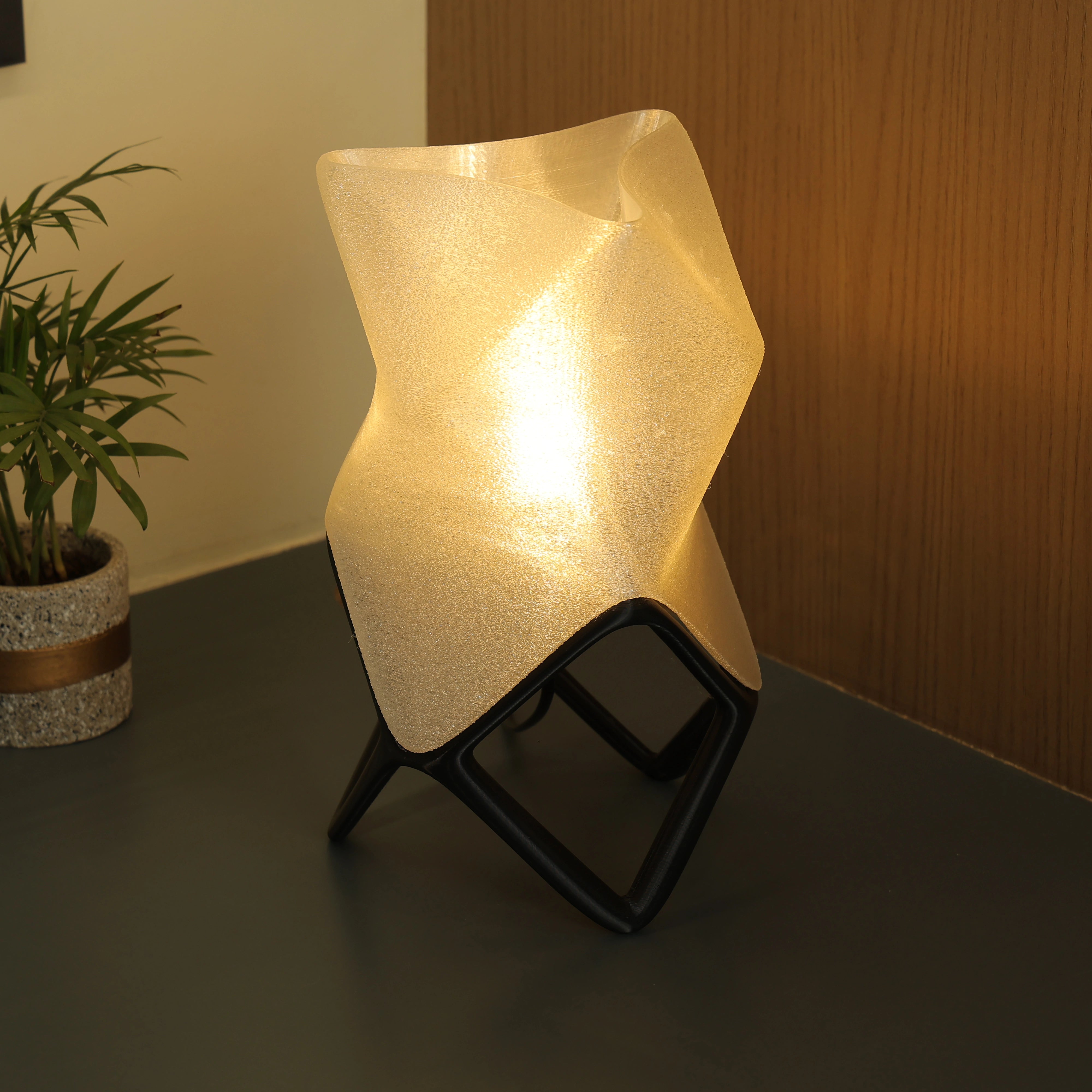 MITRAYAA Designer Table Lamp - Lumora l Custom LED Lamp | Handcrafted Artisanal  Lighting | Elegant Bedside & Study Table Decor | Designer Home & Office Lamp | Pack 1