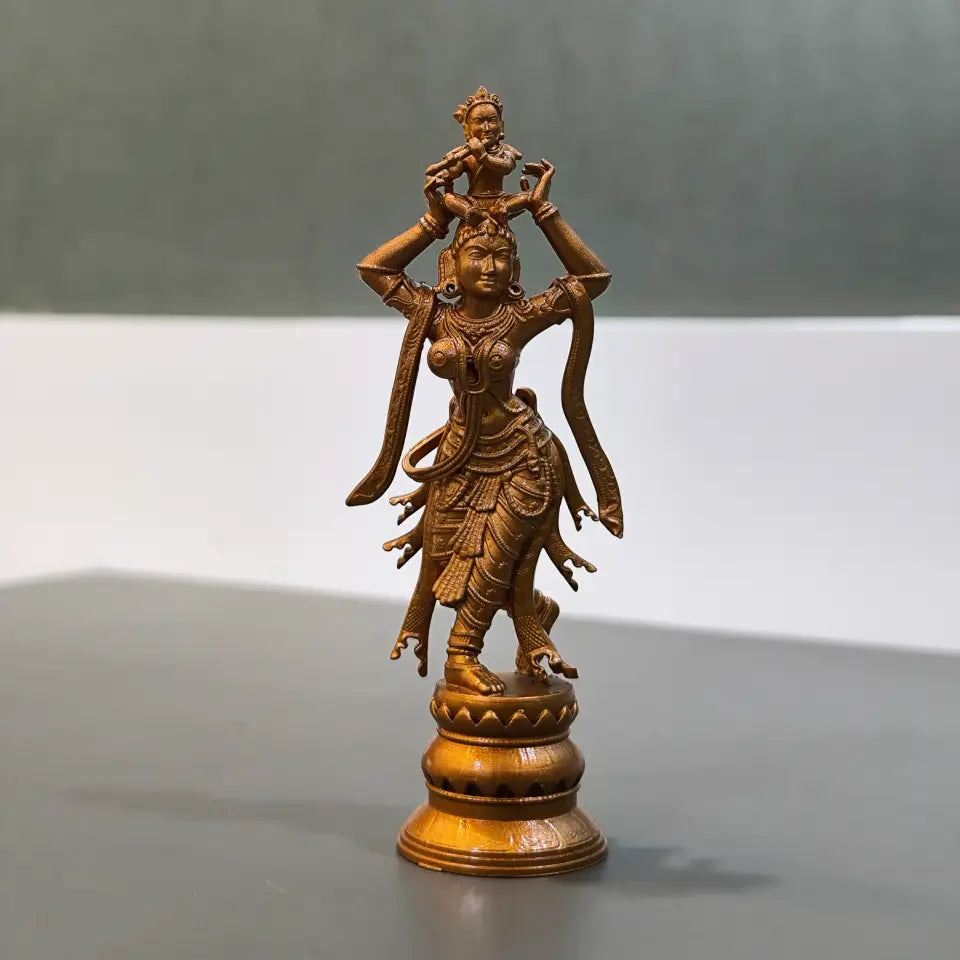MITRAYAA Sanatan Idol – Mata Yashoda | Hand-Painted Resin Spiritual Figurine | Imported  UV Resin | Perfect Idol for Pooja Room, Shelves & Gifting | Divine Religious Decor Accent |  Pack 1