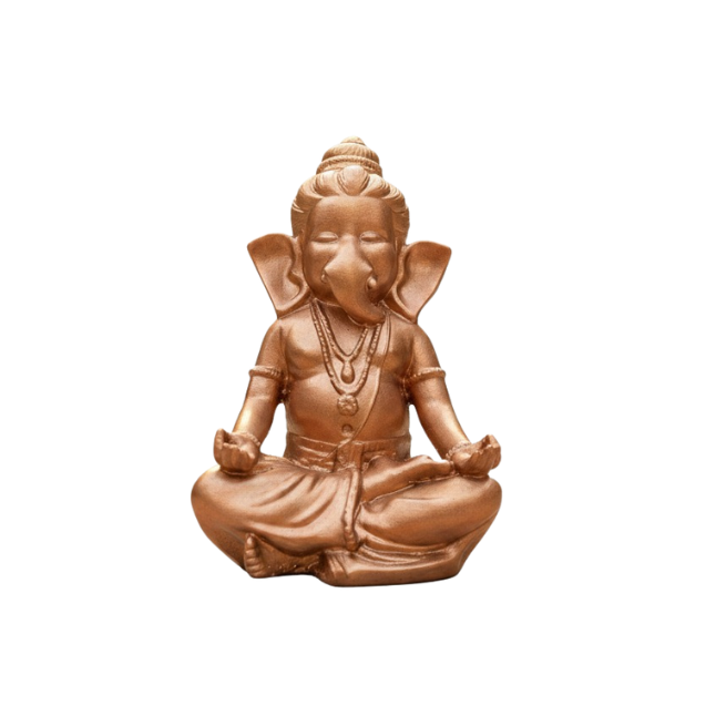 Medhira Ganesha Idol – Divine Calm in Gold and Silver