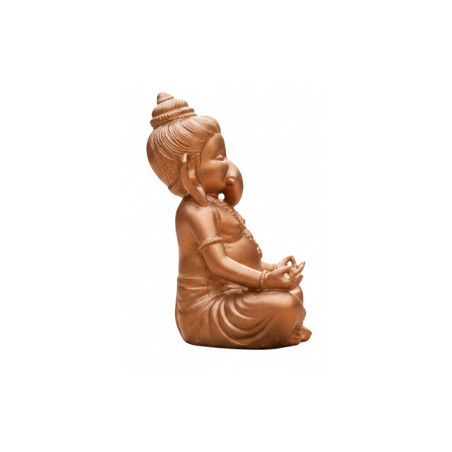 Medhira Ganesha Idol – Divine Calm in Gold and Silver