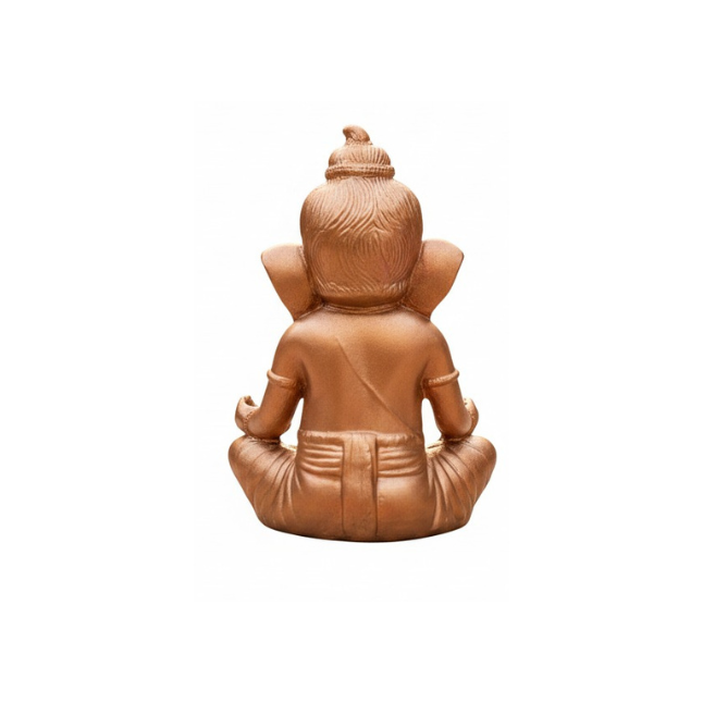 Medhira Ganesha Idol – Divine Calm in Gold and Silver