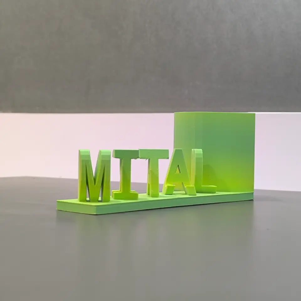 MITRAYAA Dual Illusion Nameplate with Pen Stand | Handcrafted Desk Organizer |  Personalized Nameplate with Pen Holder | Compact Office Desk Decor & Gift | Pack 1