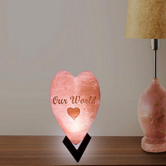 MITRAYAA Personalized Heart Moon Lamp – Romantic LED Light | Handcrafted Lamp with  Names & Messages | Warm Glow for Bedroom | Anniversary, Birthday & Couple Gift Decor  Accent | Pack 1