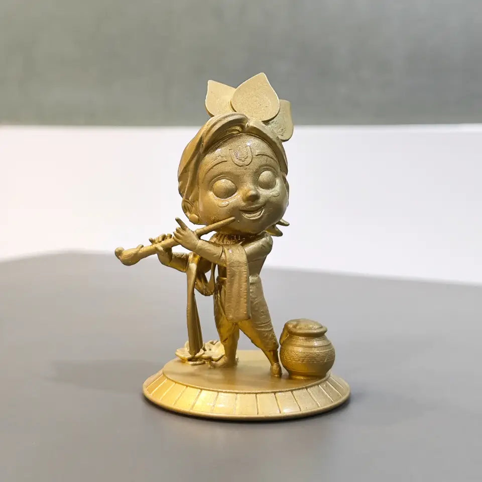 MITRAYAA Sanatan Idol – Shree Krishna | Handcrafted & Hand-Painted Resin Idol |  Spiritual Decor Accent for Pooja Rooms, Shelves & Home | Devotional Gifting for Festivals &  Housewarming l Pack 1